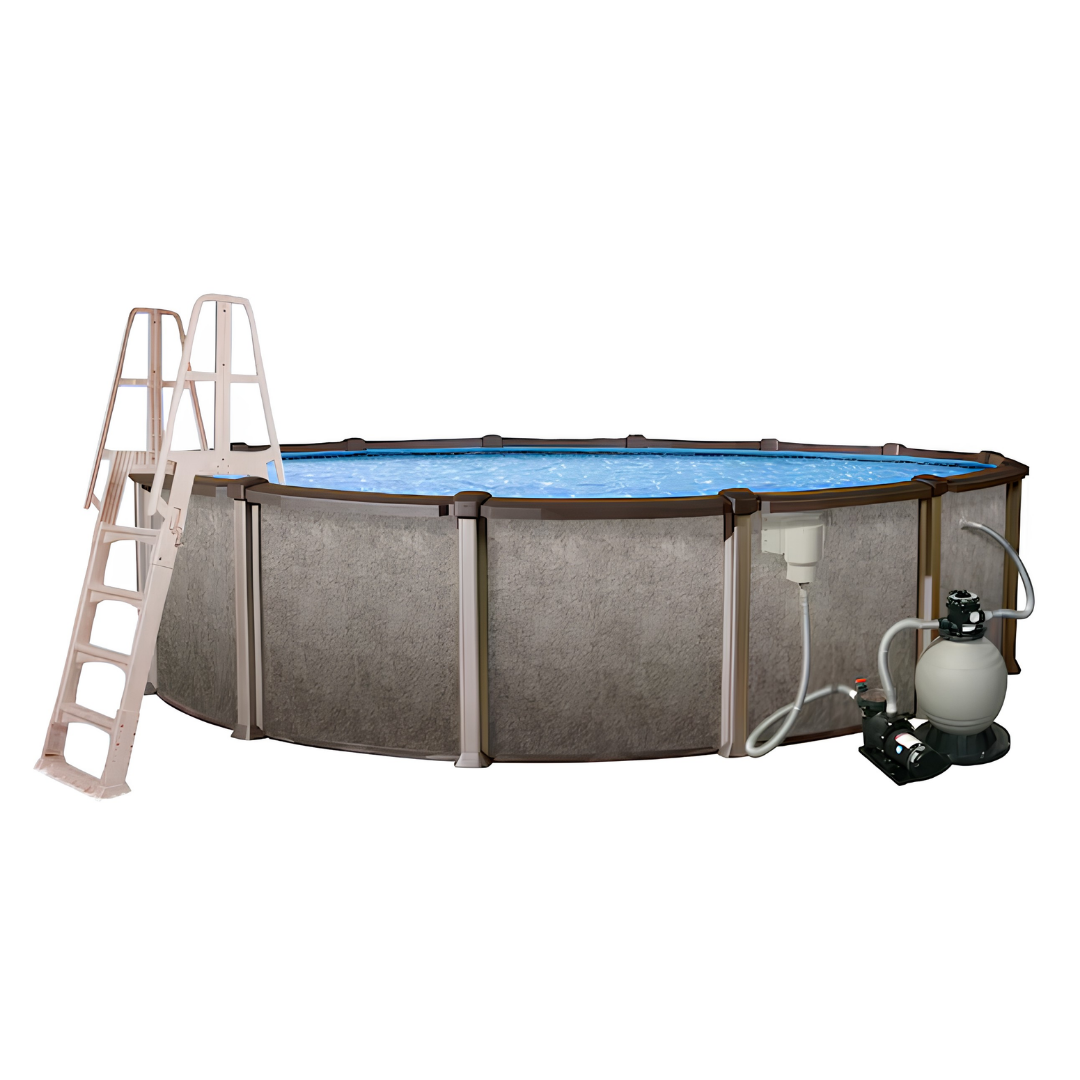 Blue Wave Riviera 30-ft x 15-ft x 54-in Oval Above-Ground Pool