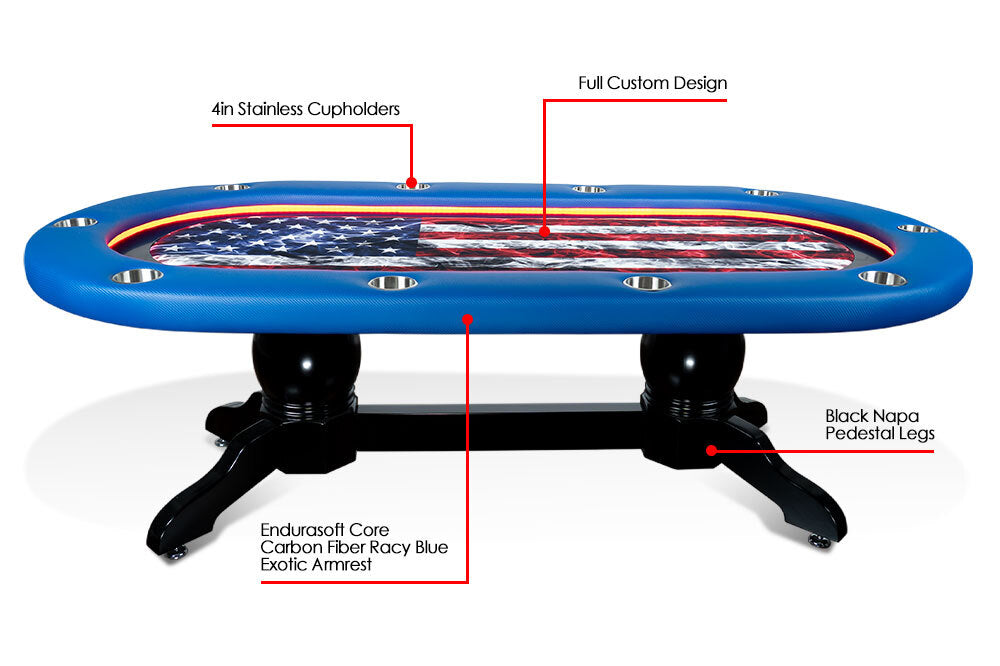 BBO Elite Alpha LED Poker Table detail 1