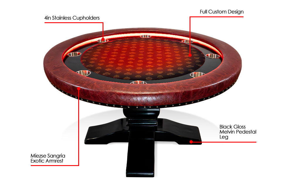 BBO Ginza Poker Table - Black detail 1